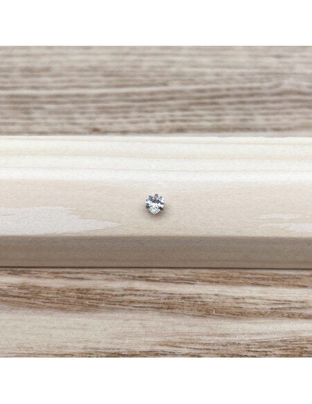 Piercing nez barbell angle brillant cœur