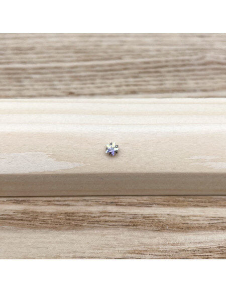 Piercing nez barbell angle brillant étoile