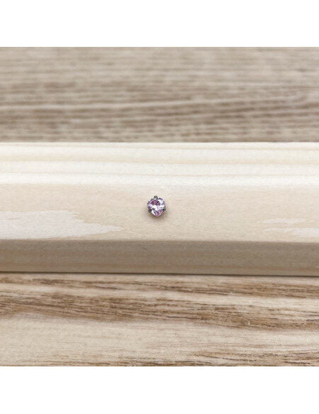 Piercing nez barbell angle brillant cœur