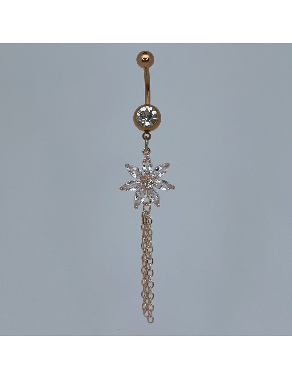 Nombril pendentif fleurs